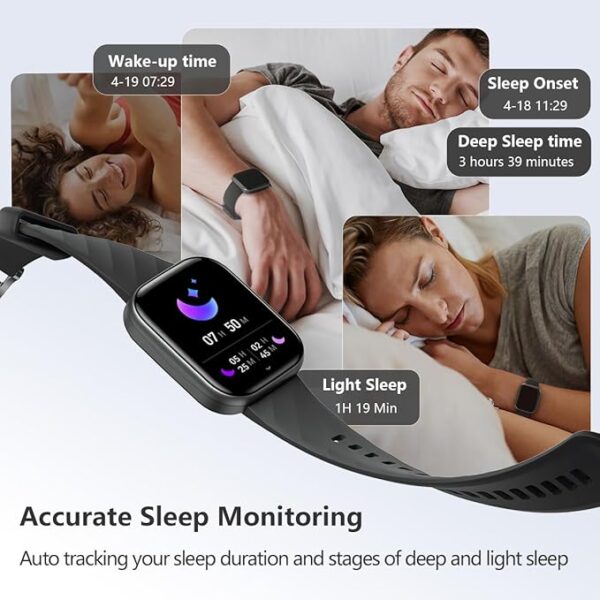 FITVII Health & Fitness Tracker (Answer/Make Calls), Smart Watch with 24/7 Heart Rate and Blood Pressure, Sleep Tracking, Blood Oxygen Monitor, 120+ Sport Modes Activity Tracker for Women Men - Image 6