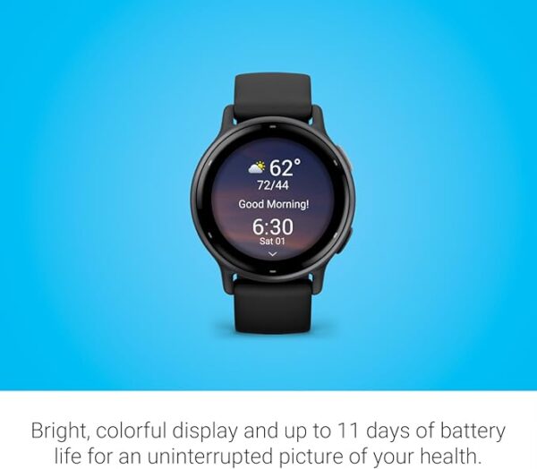Garmin vÃ­voactive 5, Health and Fitness GPS Smartwatch, AMOLED Display, Up to 11 Days of Battery, Black - Image 4