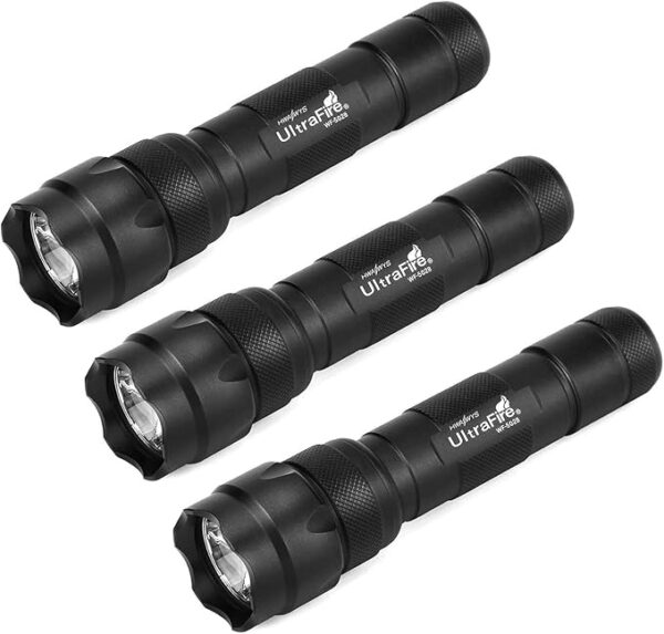 ULTRAFIRE WF-502B LED Tactical Flashlight 1000 Lumens 5 Modes Bright Mini EDC Flashlight Small Portable Waterproof Emergency Torch 3PCS (Battery Not Include) - Image 2