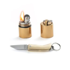 Keychain Knife and Lighter, Emergency Survival Tools for Camping Survival Hiking Sophisticated and Practical (Lighter and Knife)