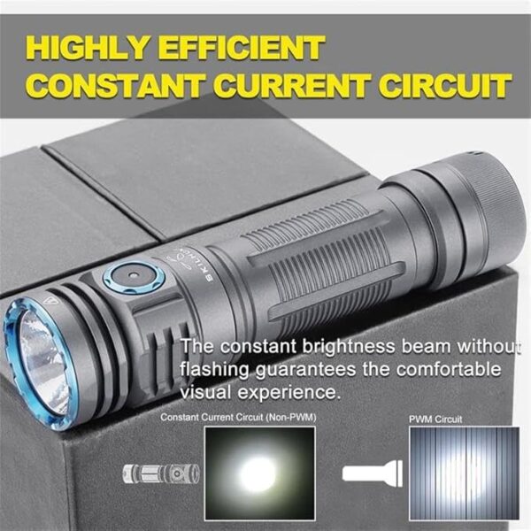 SKILHUNT M300 V2 3000 Lumens Powerful Magnetic Rechargeable LED Flashlight, Light for EDC, Outdoor, Rescue, Searching, Hiking and Emergency (Green High CRI 144ART 4500K) - Image 4