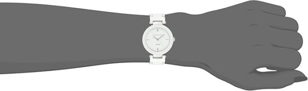 Anne Klein Women's Black Ceramic Bracelet Watch with Diamond Accent - Image 6
