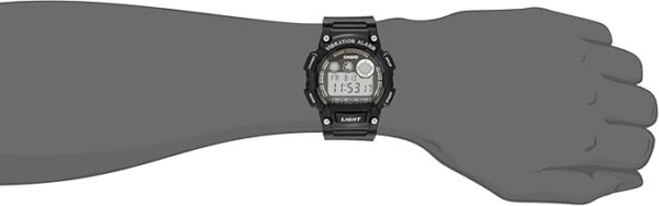 Casio W735H Series | Menâs Digital Watch | 1/100 SEC Stopwatch | Countdown Timer | Super Illuminator LED Light | 100 M Water Resistance | Daily Alarm | Auto Calendar | Dual Time | 10 Yr Battery - Image 4