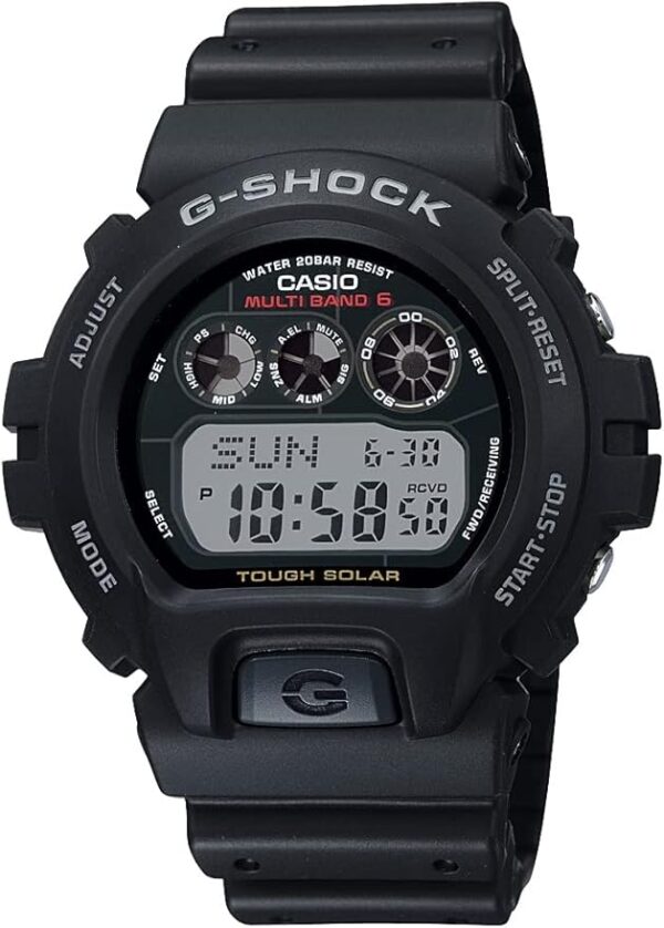 Casio G-Shock GW6900-1 Men's Tough Solar Black Resin Sport Watch - Image 2