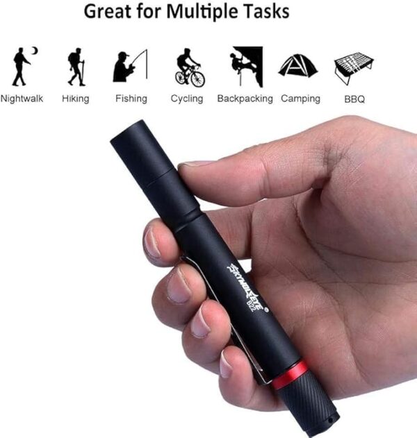 10 Pack LED Pen Flashlight, Pen Light Flashlights Pocket Clip, 3 Mode Penlight, Ultra Bright Mini Pen Lights, IP67 Small Waterproof Penlights for Outdoor Inspection Work, Emergency - Image 6