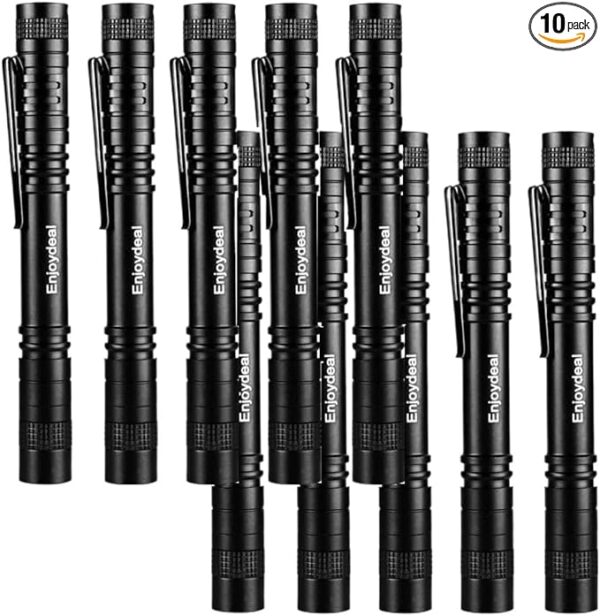 10Pack Pen Light Flashlight 1000LM Ultra Slim LED Pocket Penlight Torch with Clip for Inspection, Camping,and Emergency - Image 2