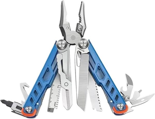 Multi Functional Stainless Steel Outdoor Emergency Knife Shear Combination Pointed Nose Camping Hiking Pliers(Blue) - Image 2