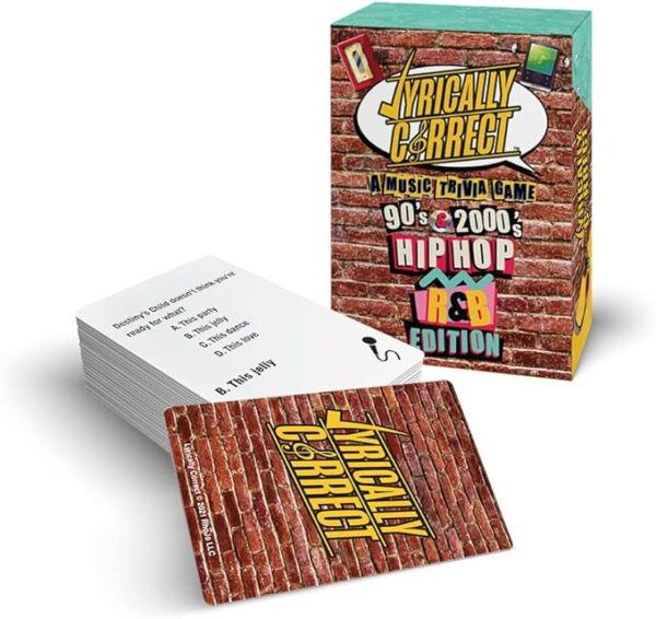 Lyrically Correct 90's and 2000's Hip Hop & R&B Music Trivia Card Game for Friends, Fun Party Game for Adults, Family Gatherings, Game Nights, and Finish The Lyrics Challenge - Image 6