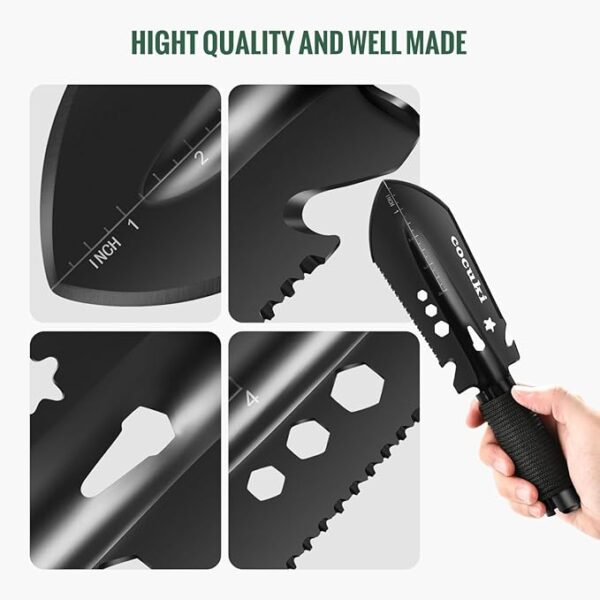 Backpacking Hiking Trowel, Garden Knife, Ultralight Small Camping Shovel, Multitool Compact Portable Small Shovel with Carrying Pouch,for Digging, Gardening, Outdoor Camping, Survival - Image 4