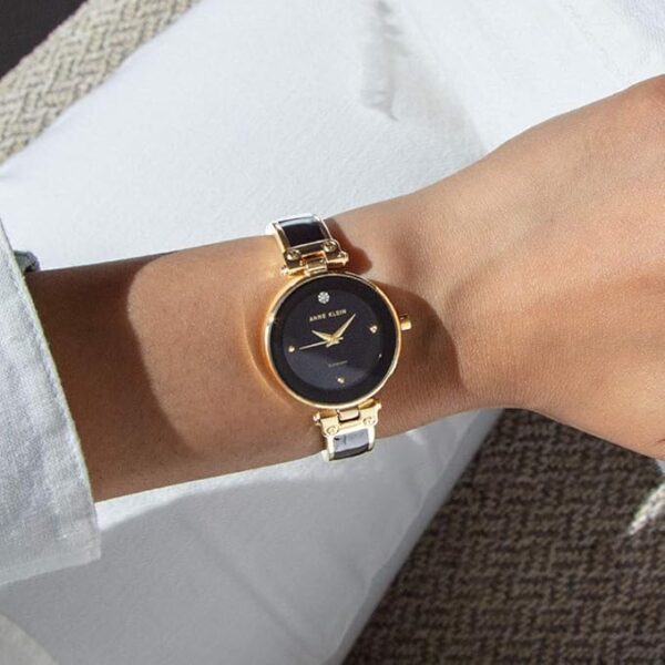Anne Klein Women's Genuine Diamond Dial Bangle Watch - Image 4