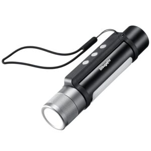BougeRV FL01 Flashlight, Zoomable Camping Light, Adjustable Brightness Ambient Lighting, IPX4 Waterproof Side Light, Electric Outdoor Lamp for Outdoor, Emergency, Camping, Hiking, Power Outage