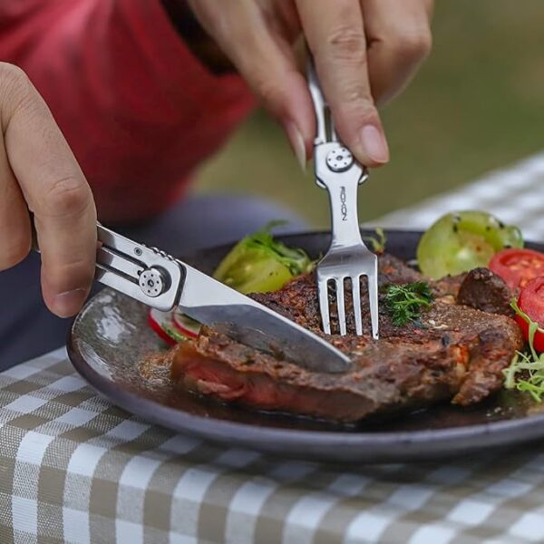 ROXON C1 3 IN 1 Camping Utensils Detachable Cutlery Knife Spoon Fork for Outdoor Camping Hiking - Image 6