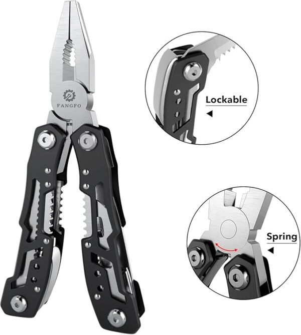 10 Pcs14-In-1 Multitool - Multi-functional Stainless Steel Pocket Knife for Men, Perfect for Outdoor, Home, and Auto Repair - Image 3