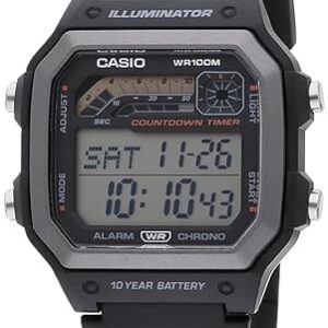Casio WS1600H Series | Menâs Watch | Sports Design | Stopwatch | Countdown Timer | LED Light with Afterglow | 100M WR | Daily Alarm | Auto Calendar | World Time | 10 Year Battery
