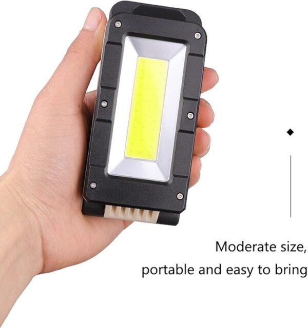 LED Work Light Outdoor Emergency Light with Rotatable Hook and Magnet USB Rechargeable Handheld Torch Flashlight for Yard Garage Fishing Hiking - Image 4
