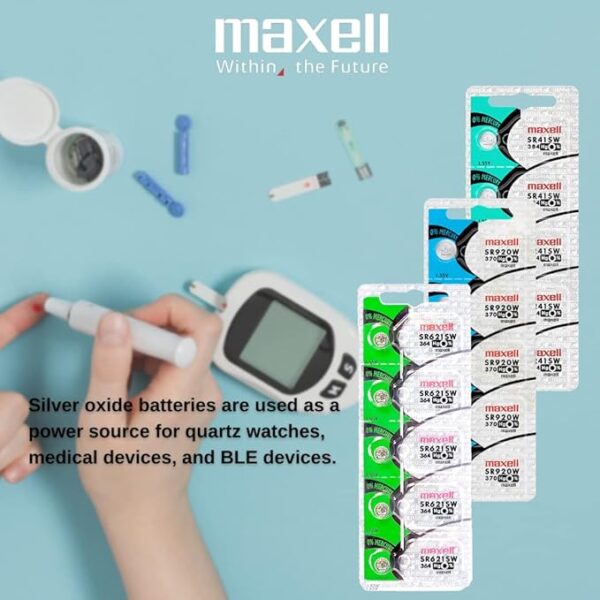 Maxell Watch Battery Button cell SR621SW SR-621SW 364 (Pack of 5) - Image 5