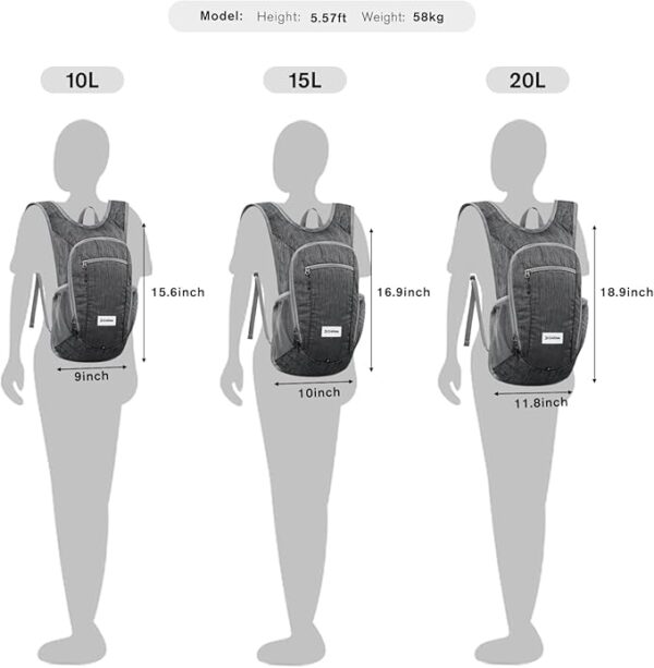 G4Free 10L/15L Hiking Backpack Lightweight Packable Hiking Daypack Small Travel Outdoor Foldable Shoulder Bag - Image 3