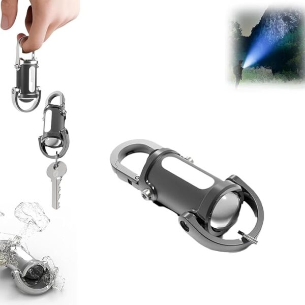 Mini Flashlight, 2024 Best Mini Flashlight Keychain, Chain Flashlight Mini, Mini Keychain Flashlight, Mini Flashlight for Emergency Power (Black) - Image 2