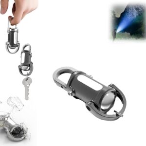 Mini Flashlight, 2024 Best Mini Flashlight Keychain, Chain Flashlight Mini, Mini Keychain Flashlight, Mini Flashlight for Emergency Power (Black)