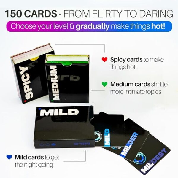 Why Don't We - Spice IT UP - Super Fun Couples Games for Date Nights: 150 Cards with Conversations, Spicy Dares & More - Best Date Night Games for Couples - Romantic Adult Couple Game - Image 4