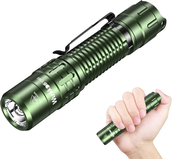 Wurkkos TD02 LED Flashlight, 2000 High Lumens Tactical Flashlight, Rechargeable Flashlights with 6 Modes, Super Bright Flashlight with Tail Switch, IP68 Waterproof Flash Light for Camping, Emergency - Image 2