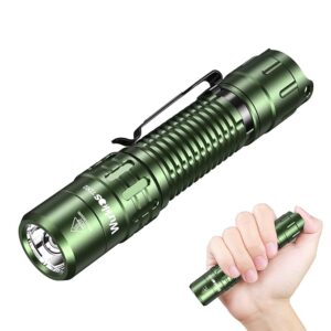 Wurkkos TD02 LED Flashlight, 2000 High Lumens Tactical Flashlight, Rechargeable Flashlights with 6 Modes, Super Bright Flashlight with Tail Switch, IP68 Waterproof Flash Light for Camping, Emergency