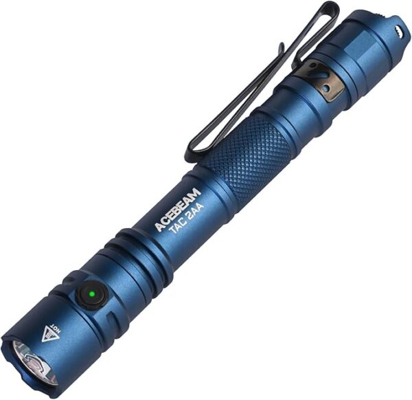 ACEBEAM TAC 2AA EDC Tactical Dual Modes Flashlight Rechargeable, 1400 High Lumens Flashlight, Dual Switch Pocket LED Flashlight, Super Bright Small Flash Light for Emergency, Camping, Home(SFT-25R HI) - Image 2