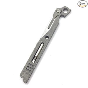 Titanium Pry Bar,EDC Multitool Pry Bar,Multitool Bottle OpenerBox Cutter, Outdoor Camping Utility Knife Emergency Tool,EDC Pocket Tools (grey)