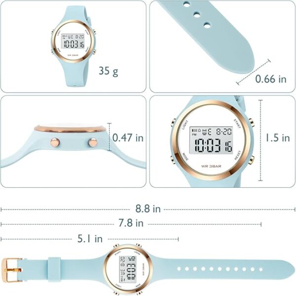 XCZAP Outdoor Sport Watches Alarm Clock 5Bar Waterproof LED Digital Watch - Image 7