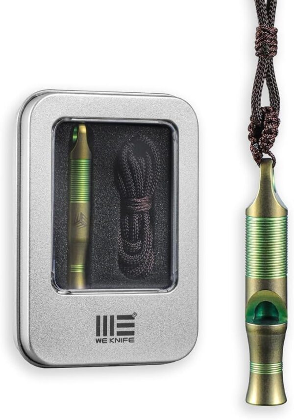 Emergency Whistle Survival Loud, Titanium Outdoor Safety Whistle Survival Shrill Loud Blast with Paracord for Kayak, Life Vest, Jacket, Boating, Fishing,Camping, Hiking, Hunting, Coyote - Image 2