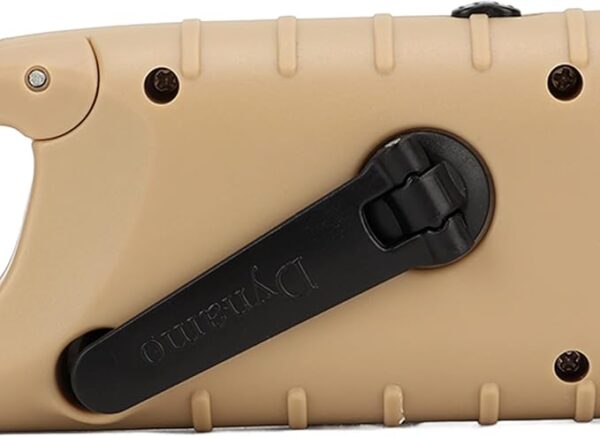 Hand Crank Solar Powered LED Flashlight Emergency Torch for Outdoor Activities (Khaki) - Image 3