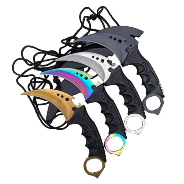 Fixed Blade Knife, Stainless Steel Plastic Handle Multi Tool, Camping Survival Outdoor Knife, with Sheath, for Gift or Collection, 1 PCS Knife, Random Color