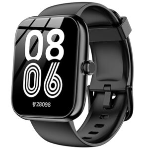 Smart Watch with Alexa Built-in, 1.83" HD Touchscreen, Bluetooth Call/Make Calls, IP68 Waterproof Fitness Tracker with 120+ Sport Modes, 24/7 Heart Rate & Sleep Monitor for iOS/Android (Black)