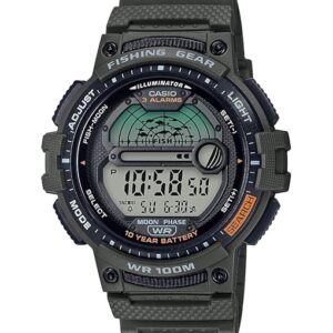 Casio Fishing Timer Quartz Watch with Resin Strap