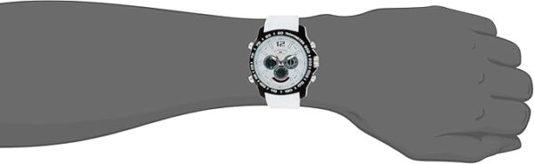 U.S. Polo Assn. Men's Chronograph Sport Watch â Ana-Digital Display with Tachymeter Bezel, Dual Time, Stopwatch & Alarm â White Silicone Strap â 46mm Case â Fits Wrists 5.5" to 8" - Image 6