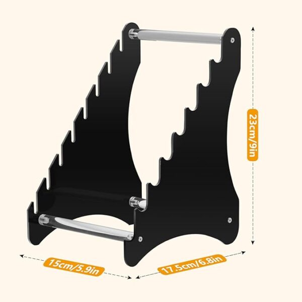 Acrylic Knife Block, Fixed Blade Knife Series Display Stand/Case - Knife Holder for Tactical & Survival Knives, Holds 8 Knives - Image 4