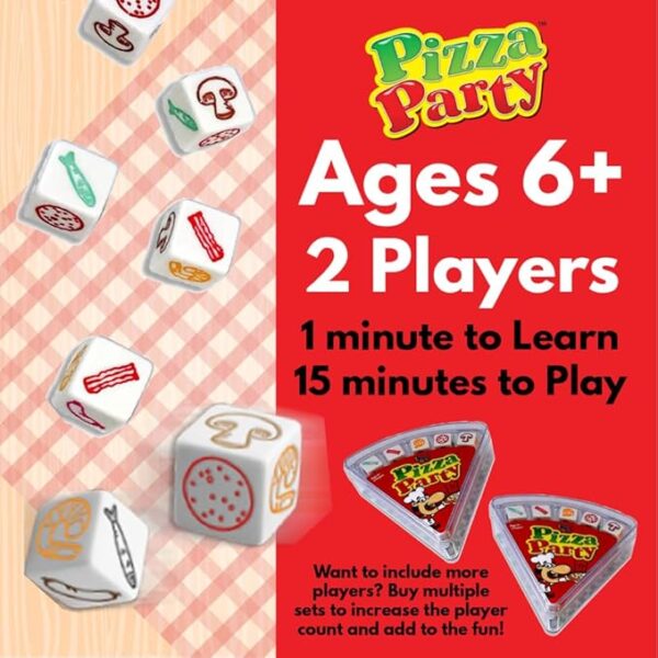 University Games, Pizza Party Dice Game, Dice Game for Kids and Families, Ages 6+ - Image 5