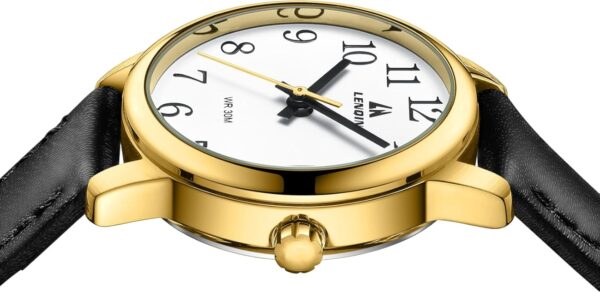 LN LENQIN Womens Watch Analog Quartz Waterproof Ladies Watches for Women with Leather Strap Luminous Easy Reader Dial - Image 8