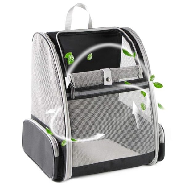 Texsens Innovative Traveler Bubble Backpack Pet Carriers for Cats and Dogs (Black)