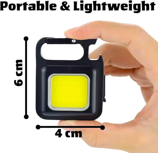 LED Flashlight Rechargeable, 6-Pack Mini COB Keychain Work Lights, 1500 Lumens EDC Flashlights with Magnetic Base, Waterproof USB Lights for Camping, Emergency, Outdoor Use - Image 6