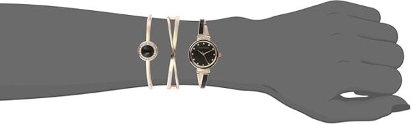Anne Klein Women's Premium Crystal Accented Watch and Bangle Set - Image 6