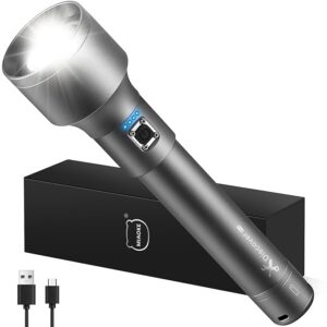 MIAOKE 250,000 Flashlights High Lumens, IPX7 & Zoomable XHP-90 Led Super Bright Rechargeable Flashlight with 3 Lighting Modes for Home, Hunting, Camping, Emergencies-Best Gift for Man-DiscoverPro