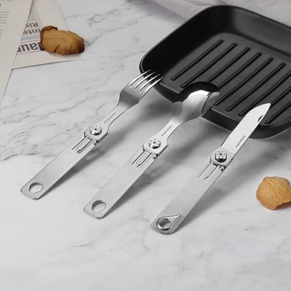 ROXON C1 3 IN 1 Camping Utensils Detachable Cutlery Knife Spoon Fork for Outdoor Camping Hiking - Image 5