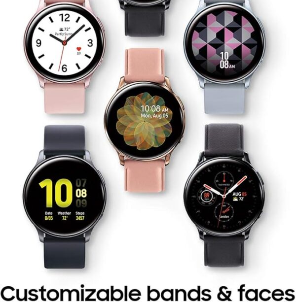 SAMSUNG Galaxy Watch Active 2 Smart Watch 44mm US Version GPS Bluetooth Advanced Health Monitoring Fitness Tracking Long-Lasting Battery, Aqua Black - Image 7