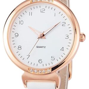 NUOVO Women's Silicone Sports Watch - Crystal Accented Leather Strap Analog Display