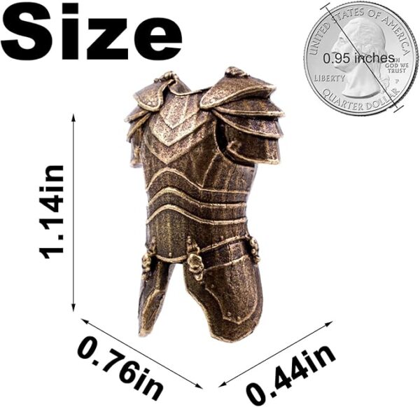 Knife Lanyard Beads - Hand-Cast Pure Copper Paracord Beads for Knives 0.24" Hole Fits 550 Cord & Tactical Gear Knife Bead for EDC Survival & Menâs Gifts (FD-101DZ) - Image 3