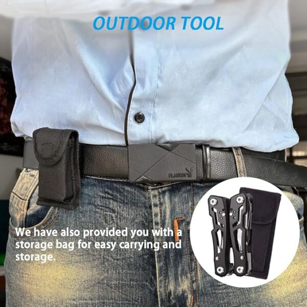 MINI Multitool Pliers, Birthday Christmas Gifts for Men Boyfriend Dad Husband Women, Pocket Knife 14-In-1, Rugged and Practical Portable Computer and Bike Gadgets, Black Camping and Survival Tools - Image 6