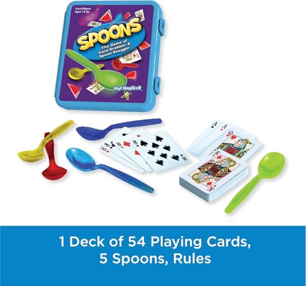 Spoons Card Game in a Plastic Box - Image 4