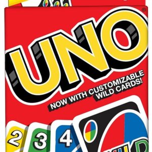 Mattel Games UNO Card Game, Multi, 8 x 3-3/4 x 81/100 in (42003)