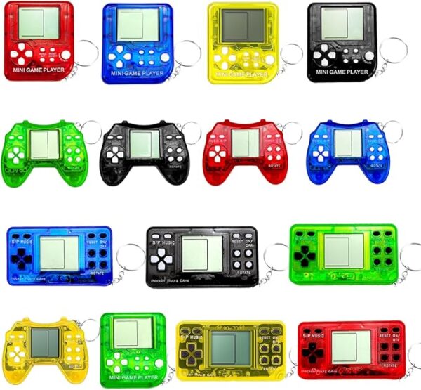 yuzshin 15Pcs Video Game Keychain Video Game Party Favors Video Game Party Supplies 3 Styles Mini Game Console Fidget Toys Bulk for Kids Classroom Prizes Goodies Bags Stuffer Backpack Keychain - Image 2